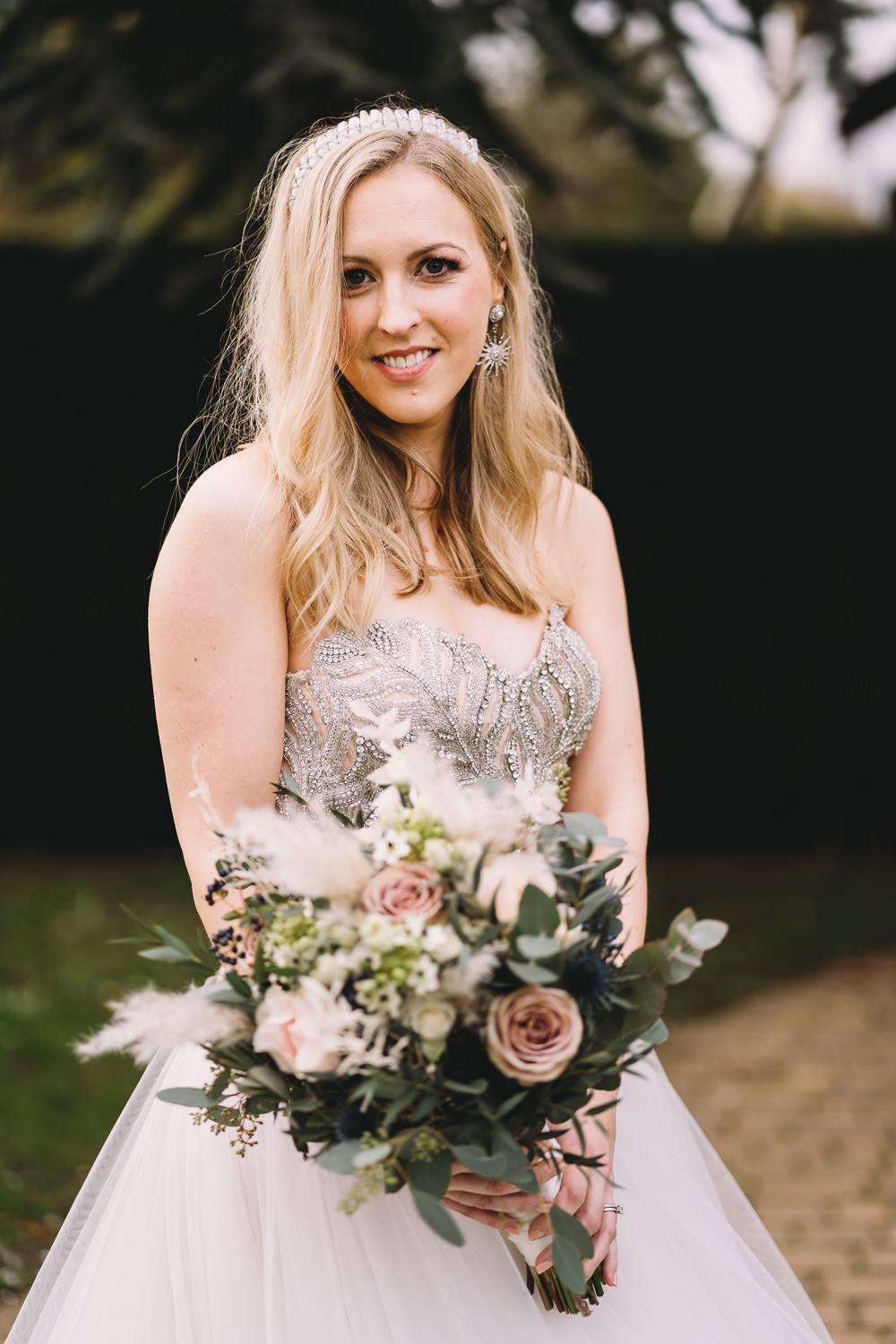 Dress Gown Bride Bridal Princess Strapless Tulle Skirt Maidens Barn Wedding Sophie Oldhamstead Photography