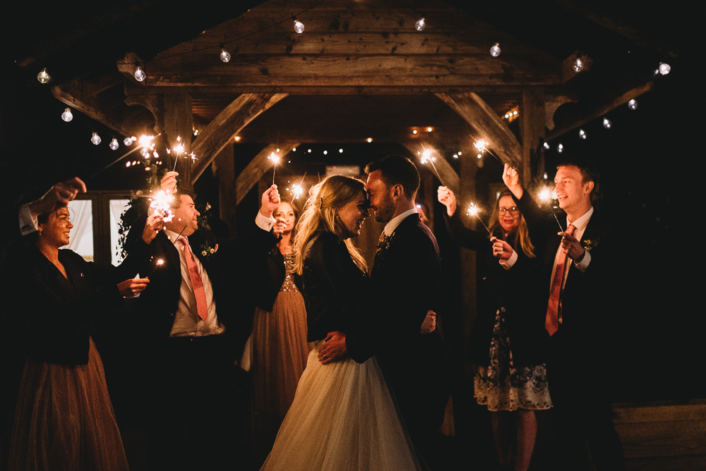Sparklers Sparkler Send Off Exit Maidens Barn Wedding Sophie Oldhamstead Photography