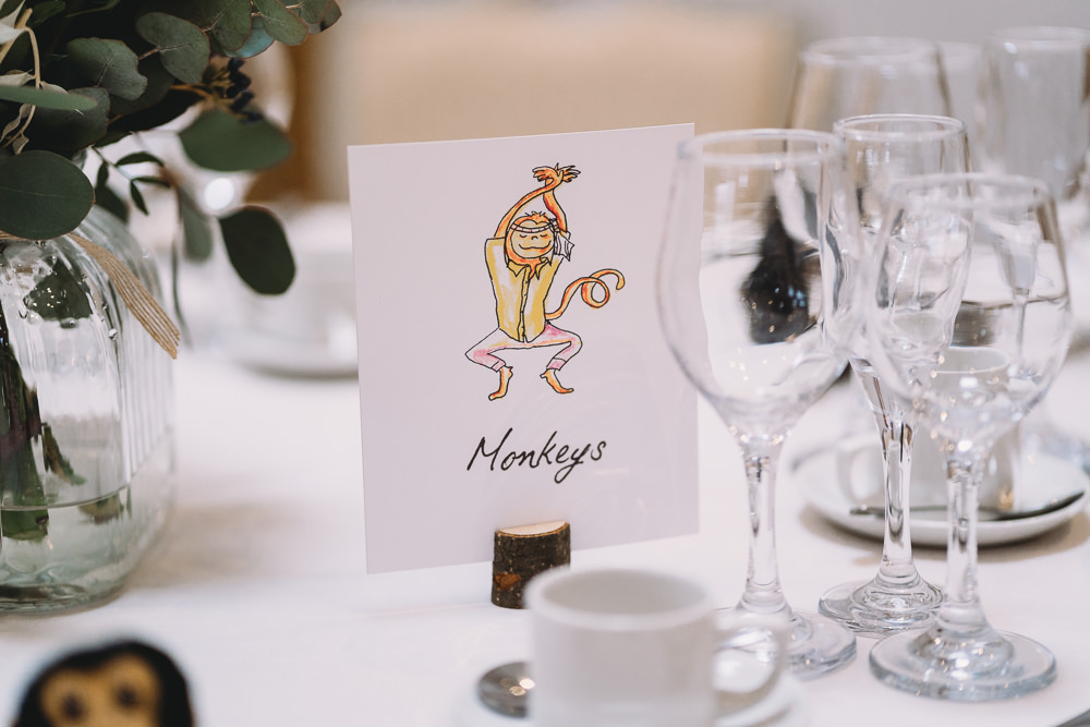 Animal Table Names Maidens Barn Wedding Sophie Oldhamstead Photography