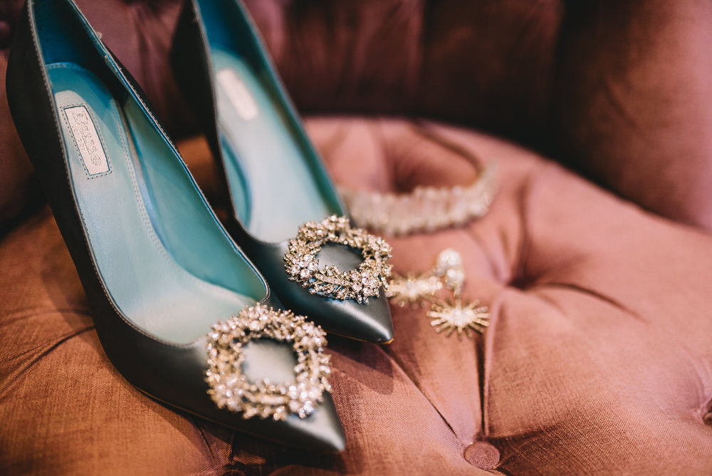 Blue Shoes Bride Bridal Maidens Barn Wedding Sophie Oldhamstead Photography