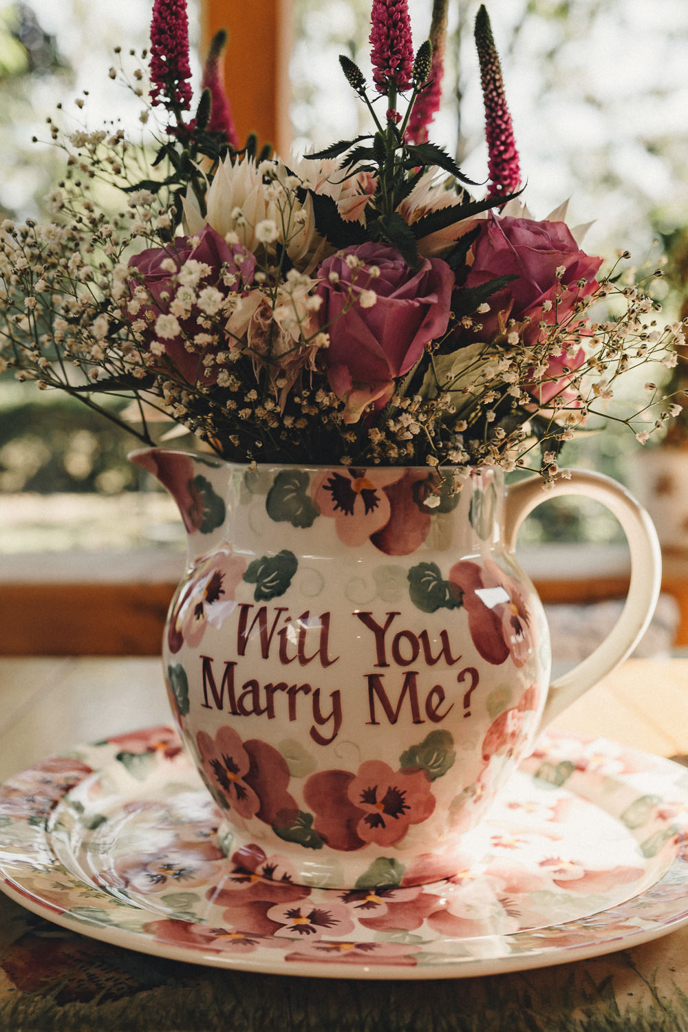 Emma Bridgewater Jug Proposal Flowers Vase Marquee Wedding Home The Chamberlins