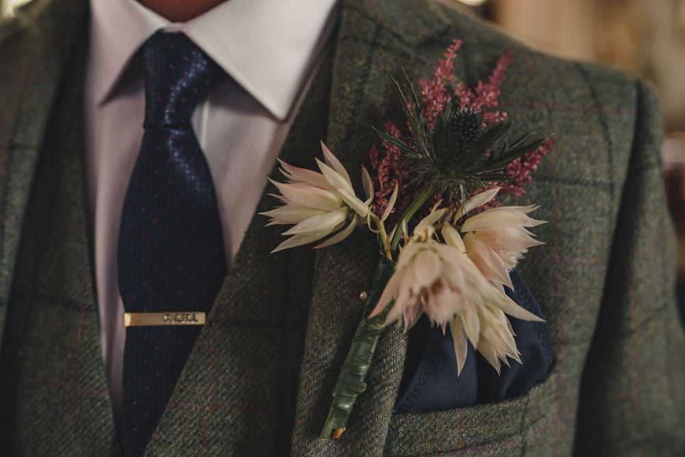 Buttonhole Flowers Groom Groomsmen Marquee Wedding Home The Chamberlins