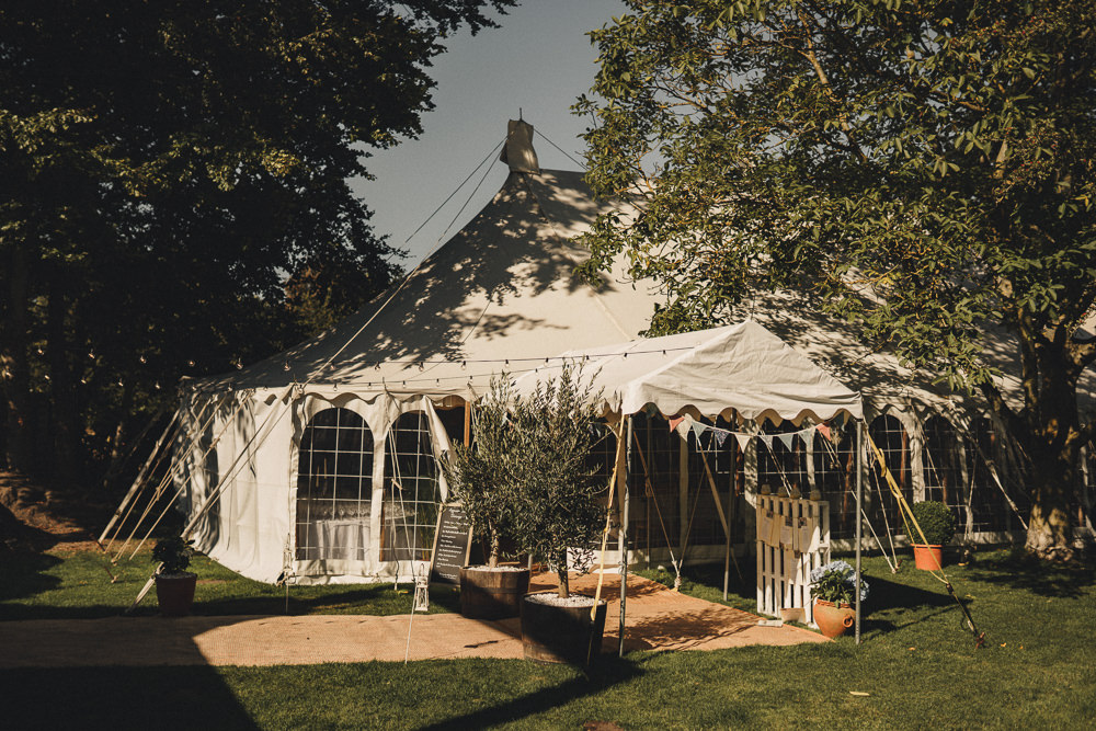 Bunting Back Garden Marquee Wedding Home The Chamberlins