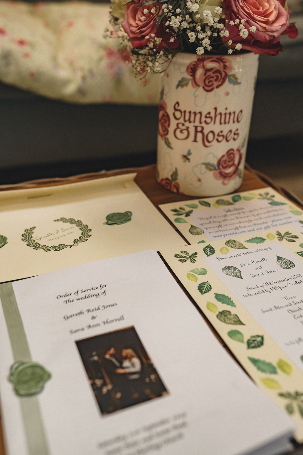 Stationery Invites Invitations Greenery Foliage Marquee Wedding Home The Chamberlins