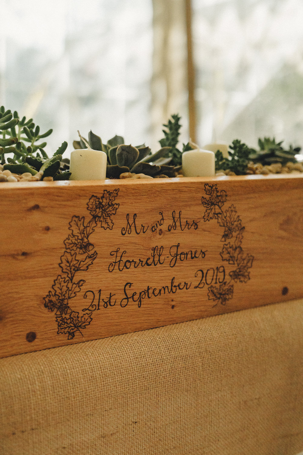 Personalised Wooden Box Flowers Marquee Wedding Home The Chamberlins