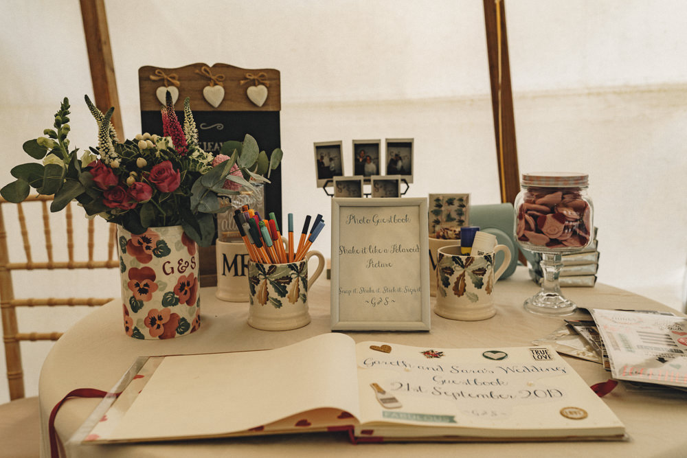 Guest Book Emma Bridgewater Mug Flowers Marquee Wedding Home The Chamberlins