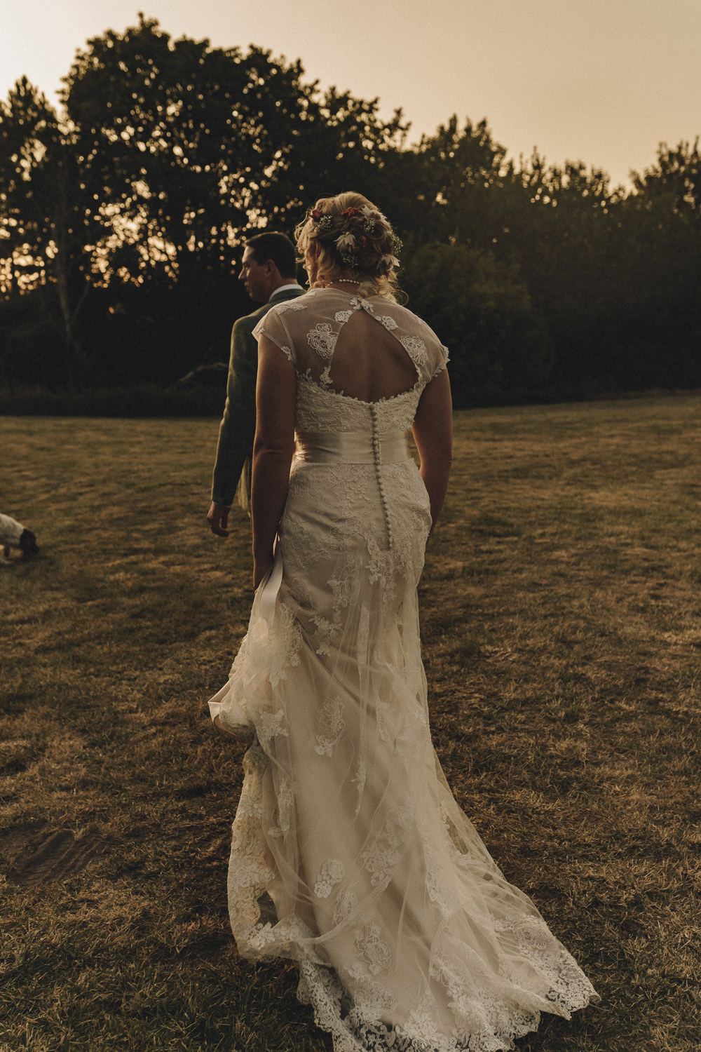 Dress Gown Bride Bridal Lace Ribbon Sash Bow Train Marquee Wedding Home The Chamberlins