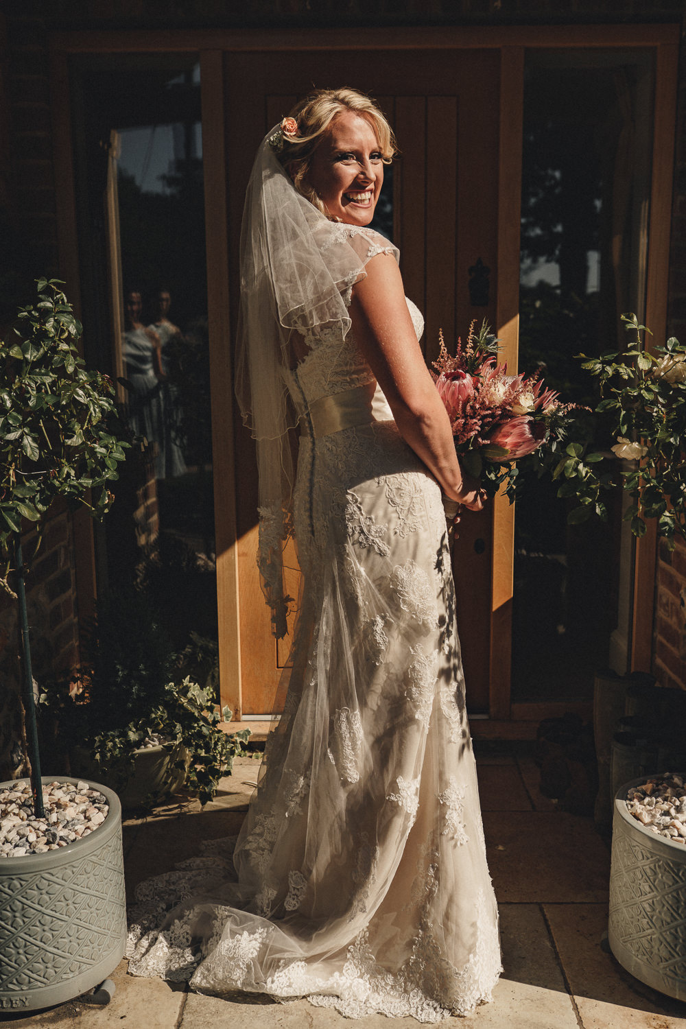 Dress Gown Bride Bridal Lace Ribbon Sash Bow Train Marquee Wedding Home The Chamberlins