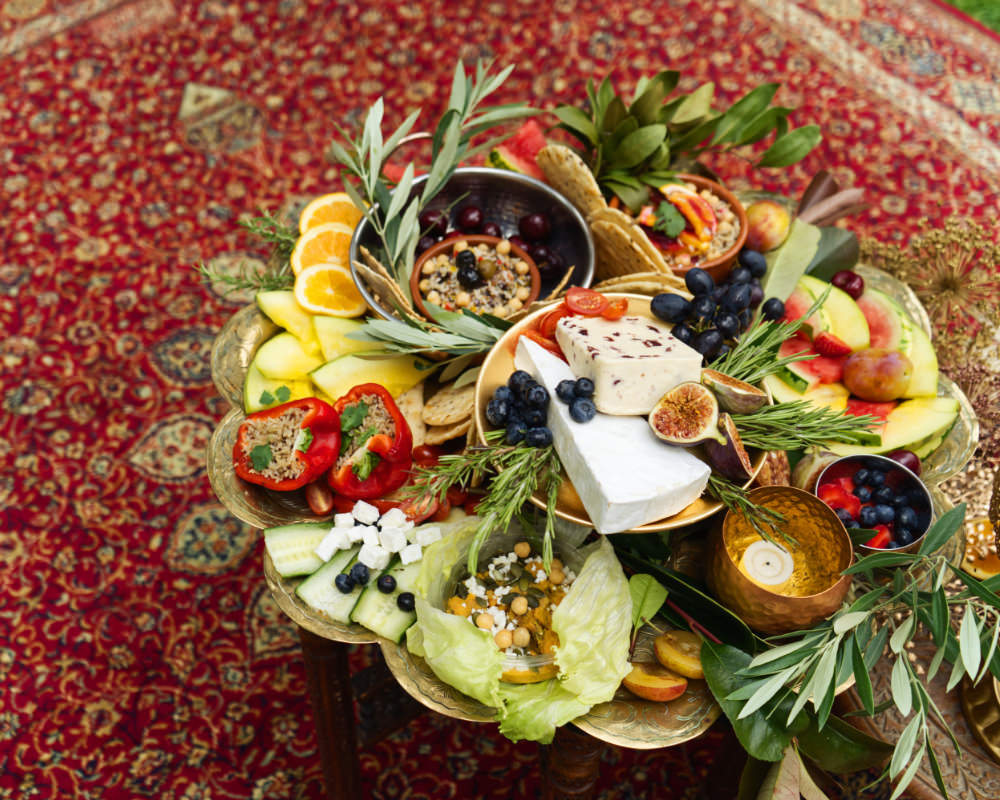 Grazing Table Sharing Platter Fruit Cheese Moroccan Wedding Inspiration Luke Batchelor Productions