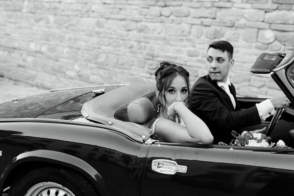 Classic Car Transport Natural Italy Villa Wedding Flavia Eleonora Tullio