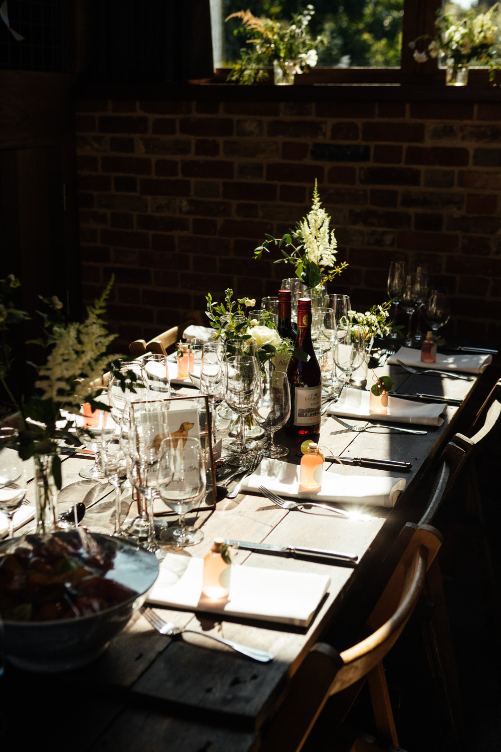 Wooden Rustic Tables Greenery Foliage Decor Oak Barn Wedding Matilda Delves Photography