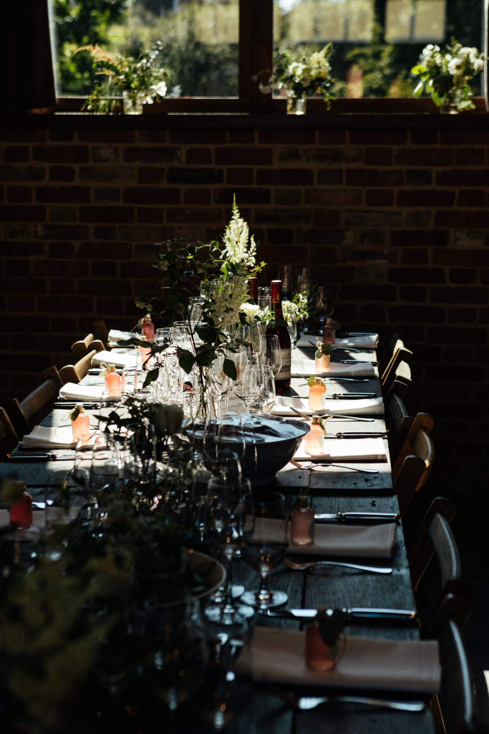 Wooden Rustic Tables Greenery Foliage Decor Oak Barn Wedding Matilda Delves Photography