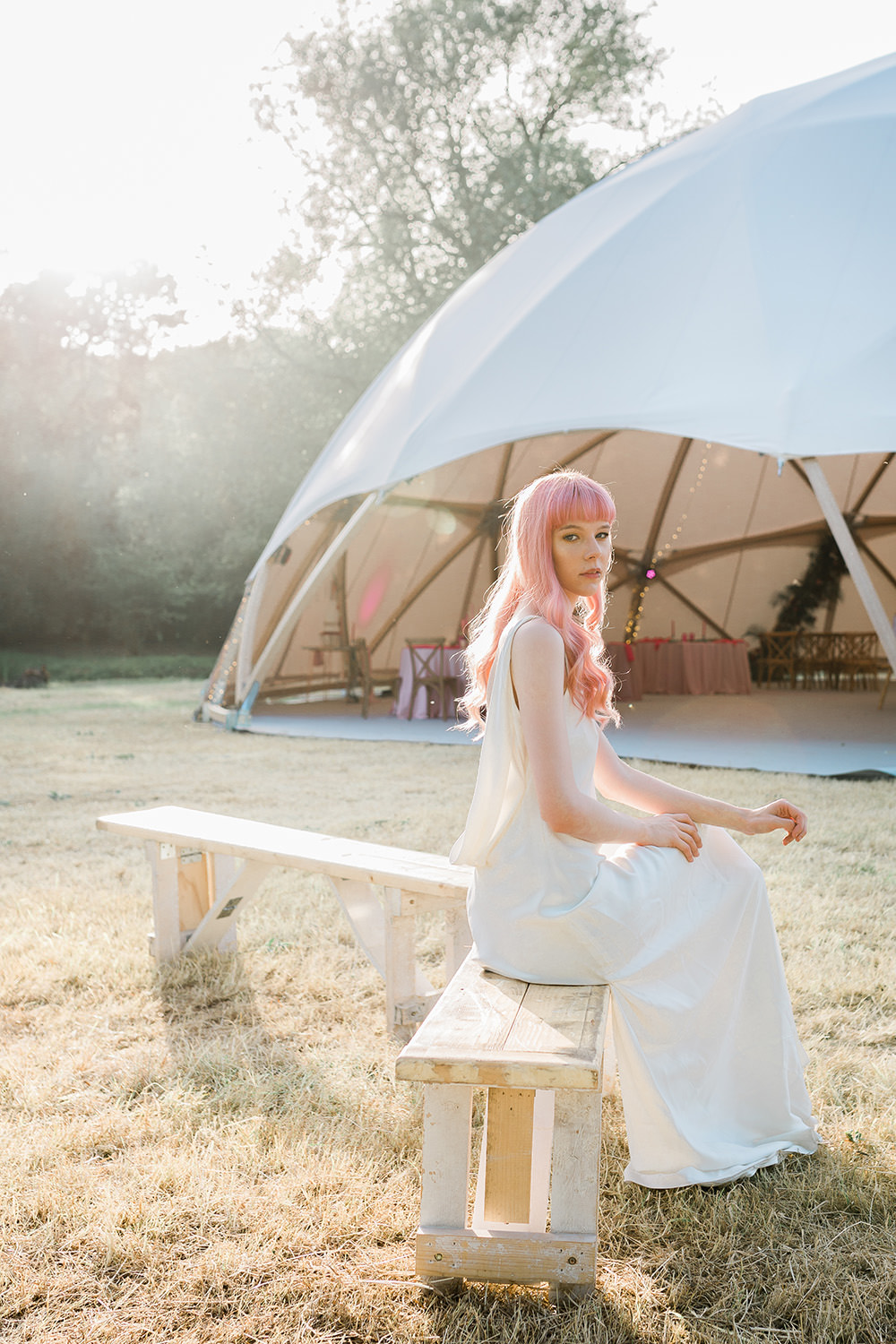 Pink Geodome Wedding Ideas Louise Henesy Photography