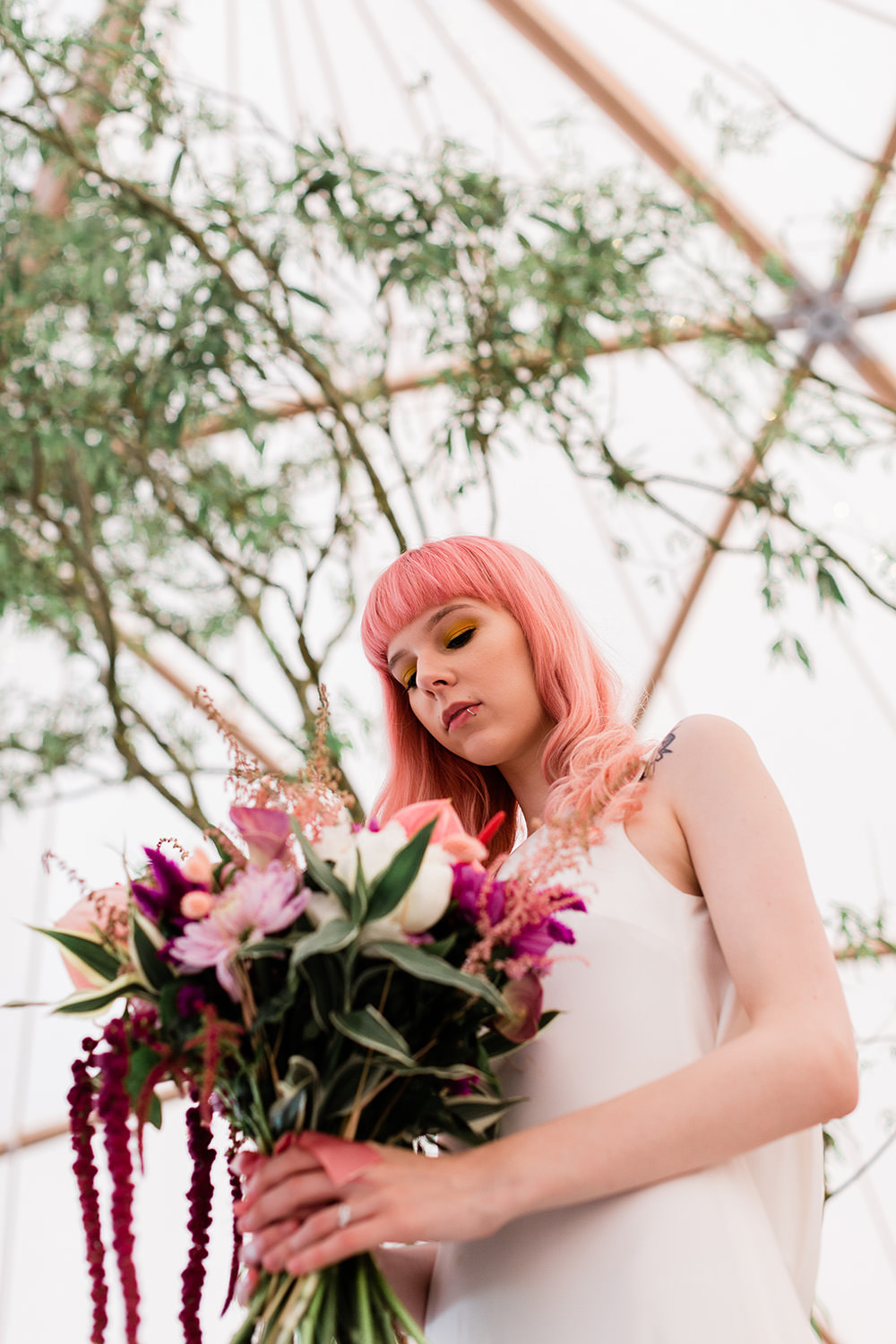 Pink Geodome Wedding Ideas Louise Henesy Photography