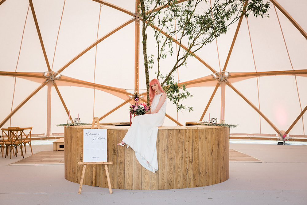Pink Geodome Wedding Ideas Louise Henesy Photography