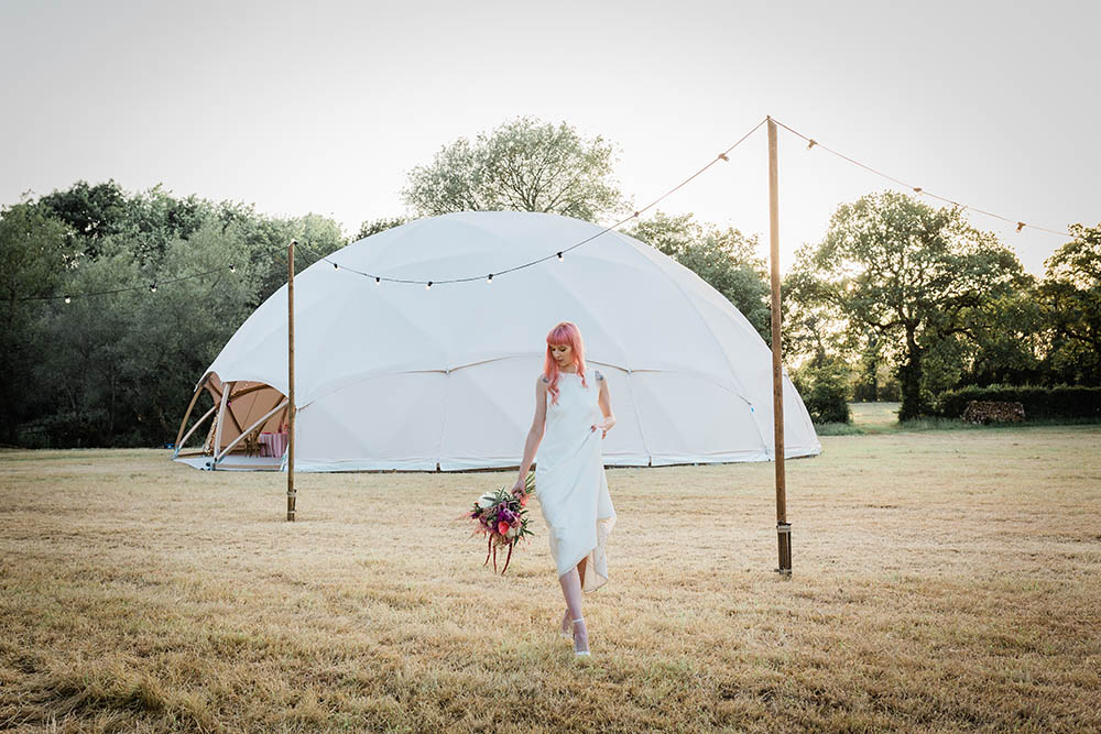 Pink Geodome Wedding Ideas Louise Henesy Photography
