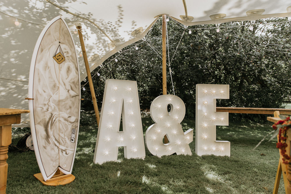 Letter Lights Summer Boho Wedding Wild Tide Weddings