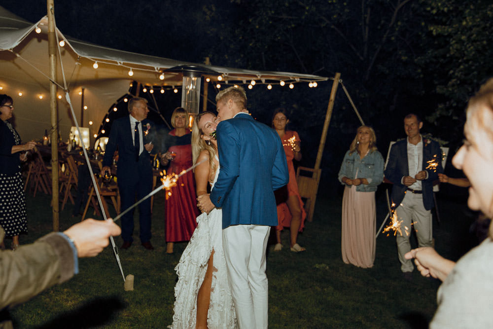 Sparklers Sparkler First Dance Summer Boho Wedding Wild Tide Weddings