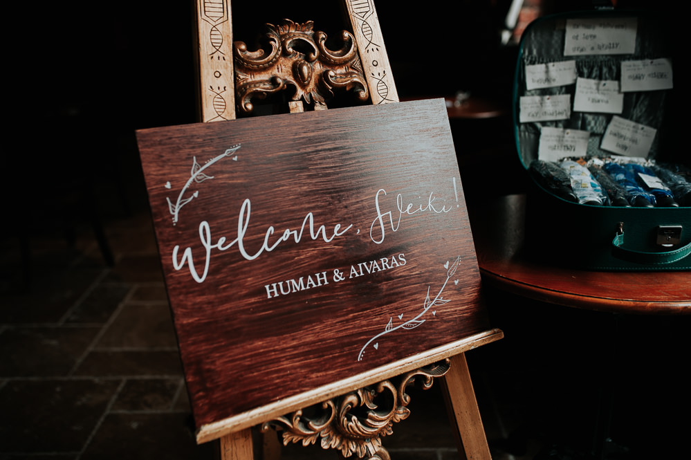 Welcome Calligraphy Sign Signs Signage Swancar Farm Country House Wedding Maree Frances Photography