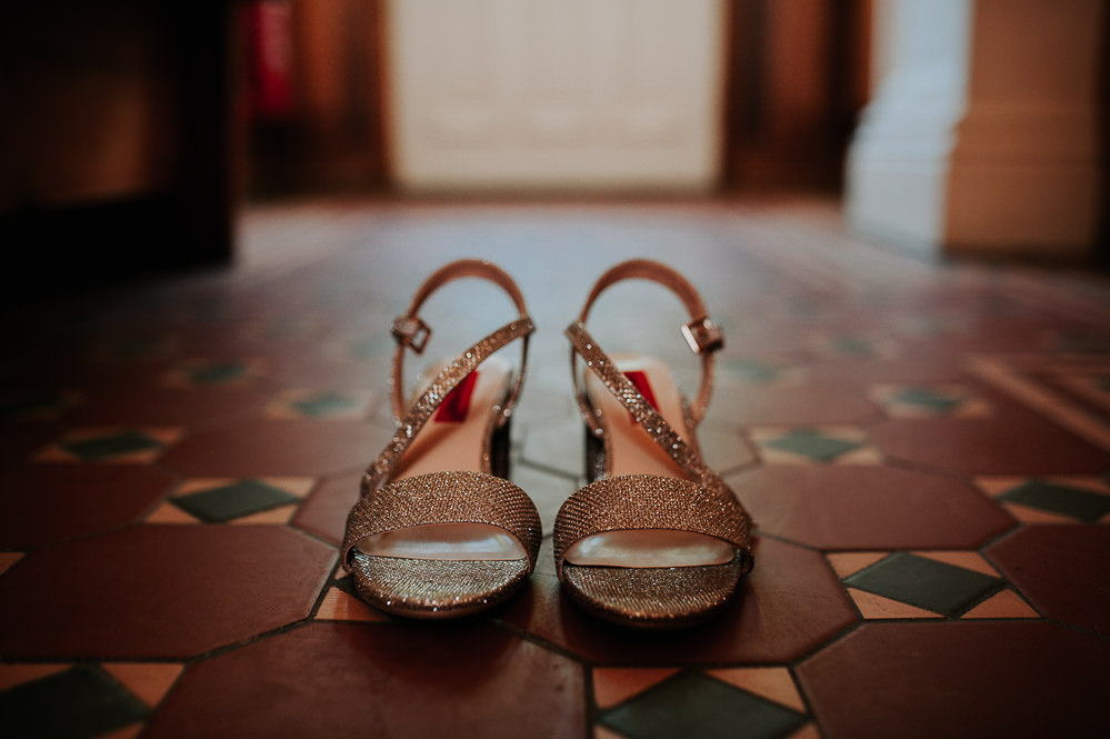Gold Glitter Shoes Swancar Farm Country House Wedding Maree Frances Photography