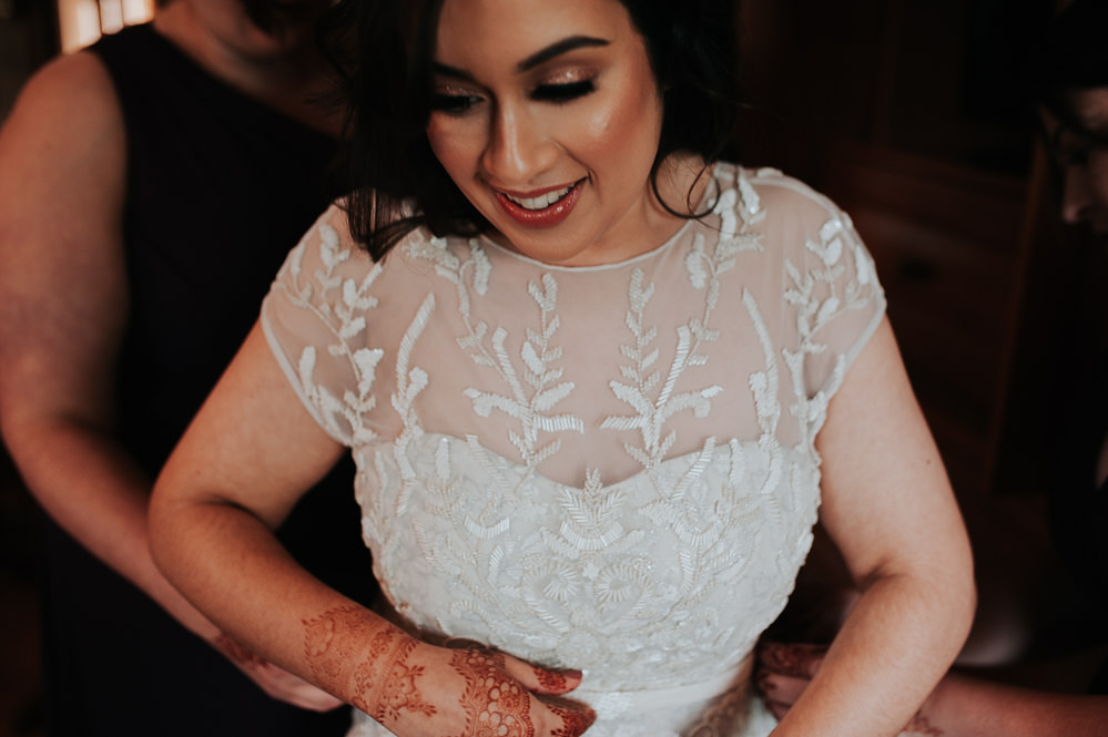 Bride Bridal Dress Gown Phase Eight Embroidered Swancar Farm Country House Wedding Maree Frances Photography