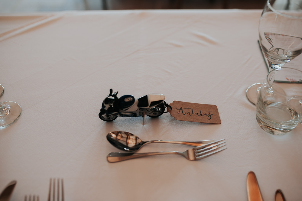 Motorbike Place Name Luggage Tag Swancar Farm Country House Wedding Maree Frances Photography