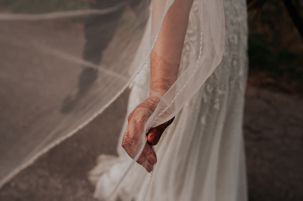 Bride Bridal Dress Gown Phase Eight Embroidered Veil Swancar Farm Country House Wedding Maree Frances Photography