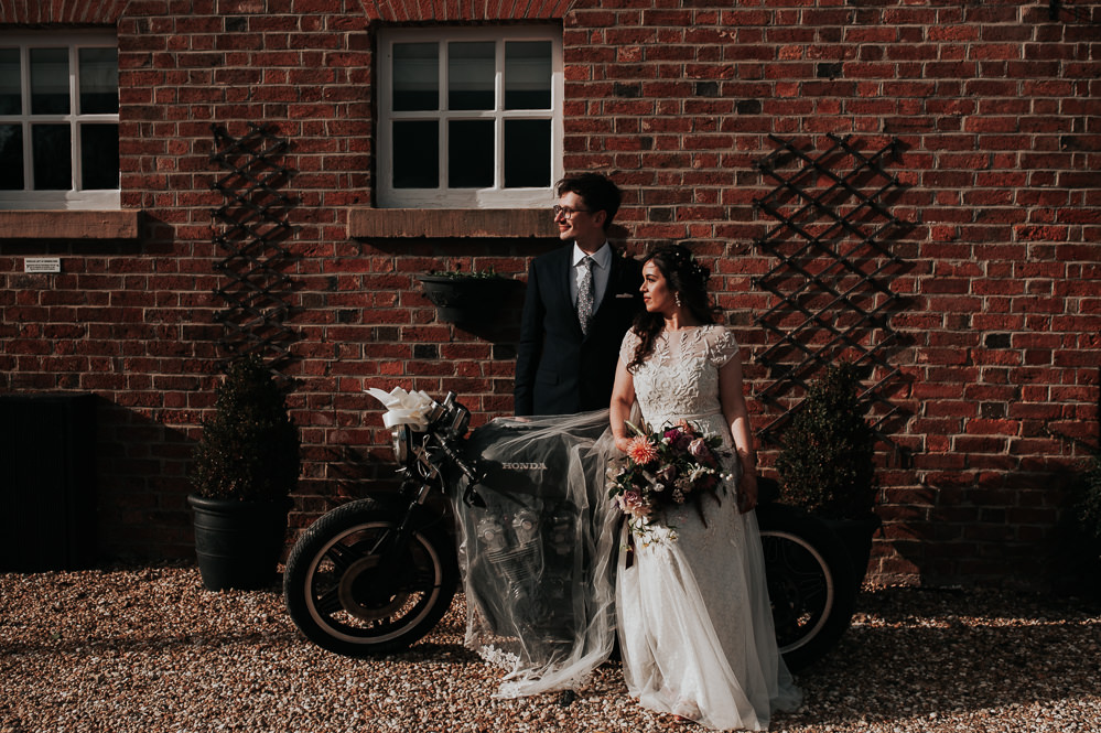 Motorbike Transport Swancar Farm Country House Wedding Maree Frances Photography