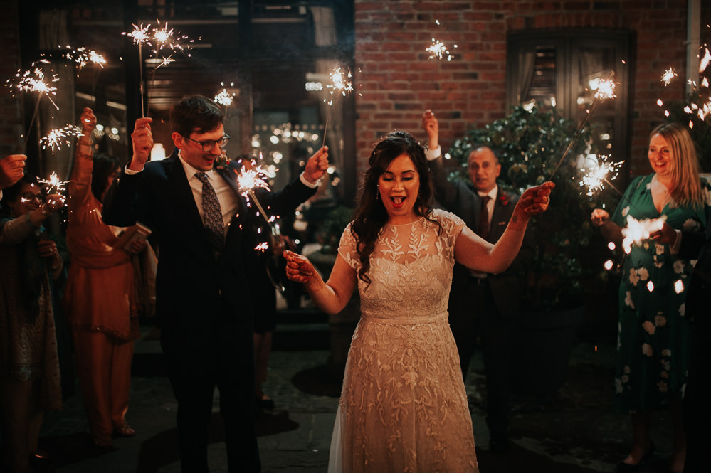 Sparklers Sparkler Exit Send Off Swancar Farm Country House Wedding Maree Frances Photography