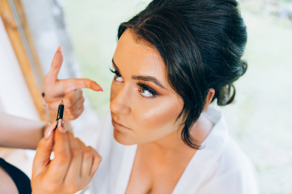 Bride Bridal Make Up Tullibole Castle Wedding Casey Avenue Photography