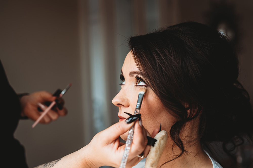 Bride Bridal Make Up Whinstone View Wedding Emma Adamson Photography