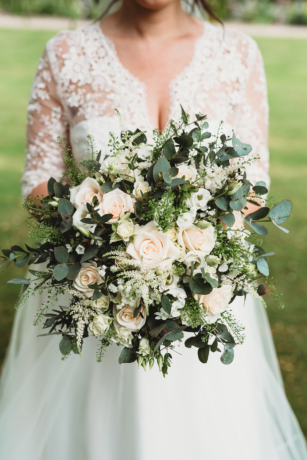 Bouquet Flowers Bride Bridal Pink Rose Astilbe Greenery Foliage Whinstone View Wedding Emma Adamson Photography