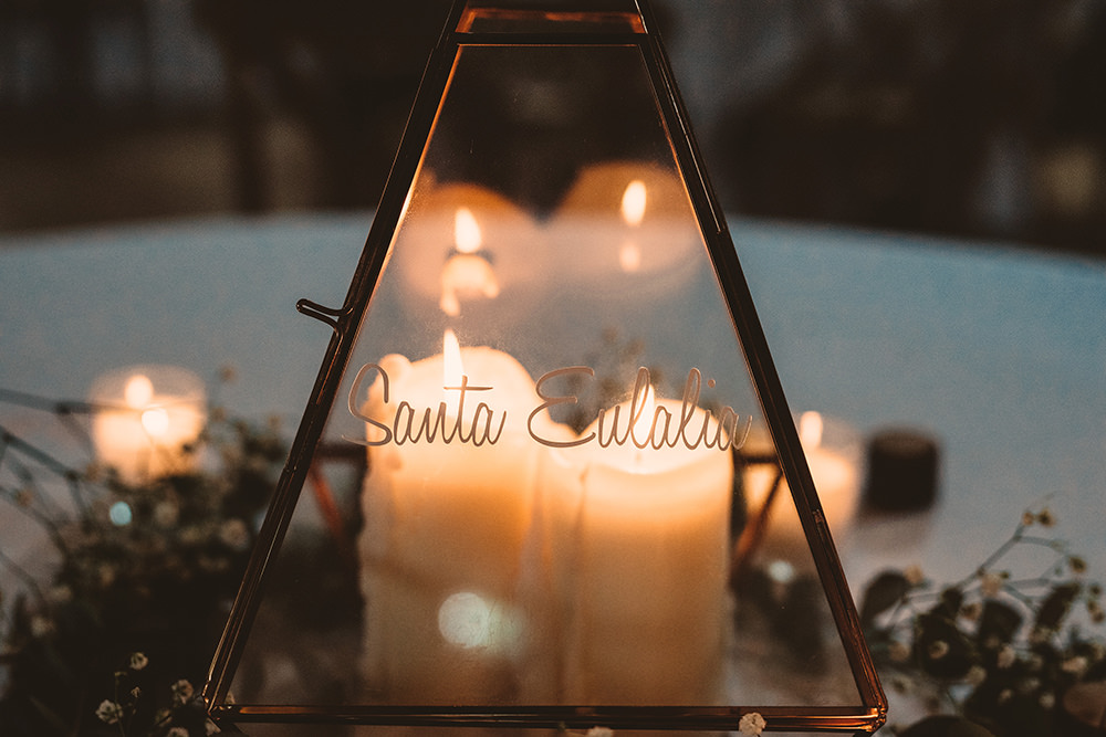 Terrarium Candles Centrepiece Table Whinstone View Wedding Emma Adamson Photography