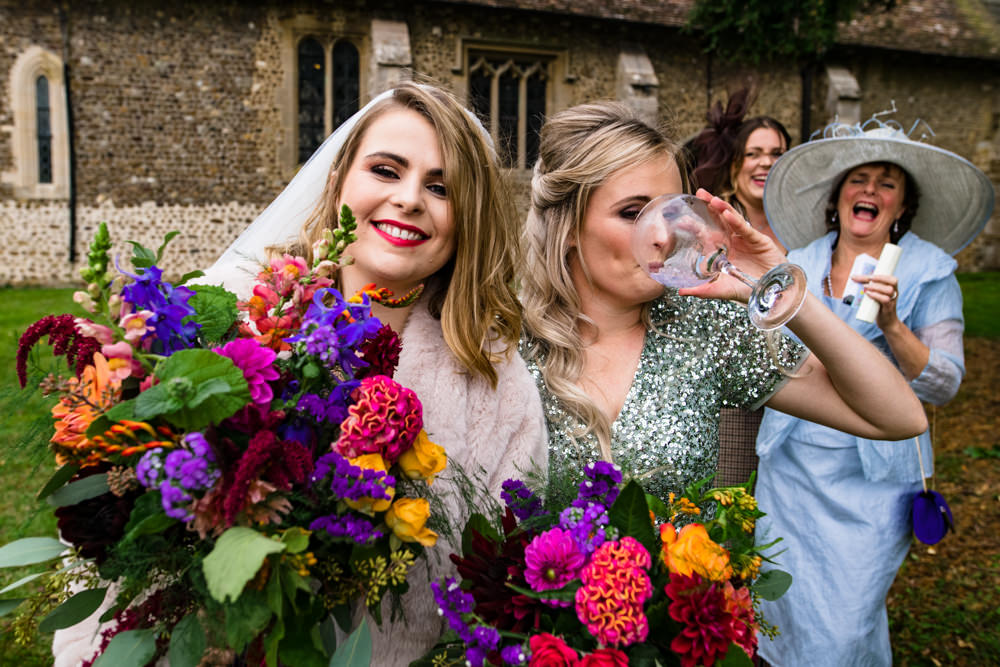 Bouquet Flowers Bride Bridal Vibrant Colourful Bright Anstey Hall Wedding Jonny Barratt Photography