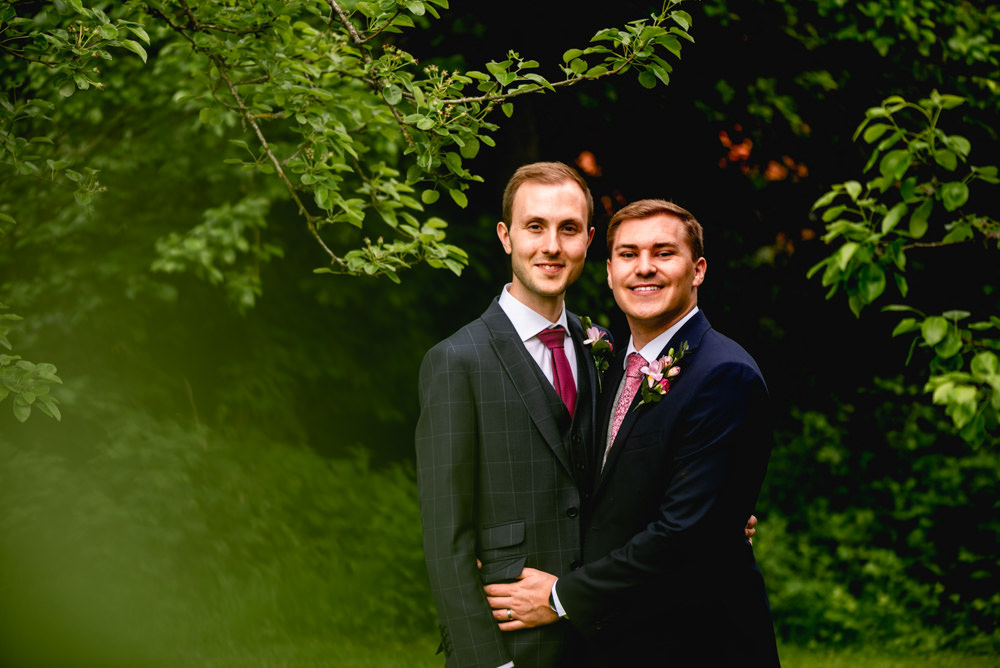Groom Suit Blue Pink Tie Avoncroft Museum Wedding Lisa Carpenter Photography