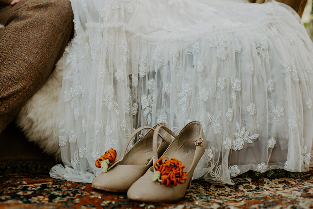Floral Shoes Bride Bridal Boho Wedding Ideas The Enlight Project