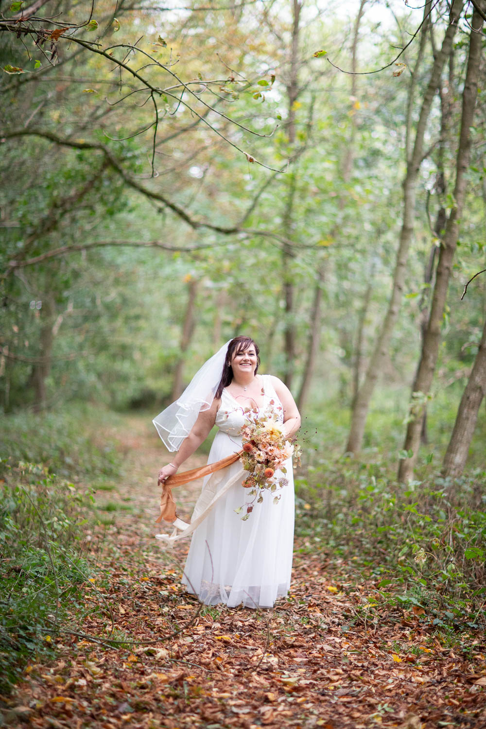 Bride Bridal Dress Gown Veil Château Elopement France Maru Photography