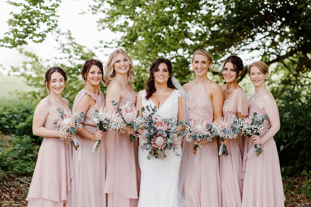 Bridesmaids Bridesmaid Dress Dresses Pink Cotswolds Marquee Wedding Jessy Papasavva Photography