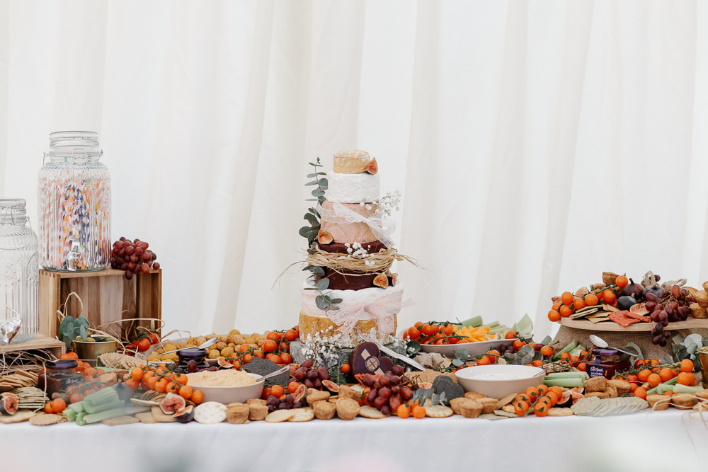 Grazing Table Sharing Platter Cheese Cake Cotswolds Marquee Wedding Jessy Papasavva Photography