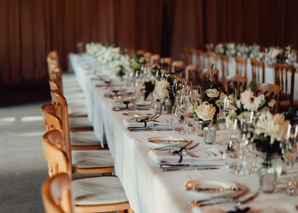 Long Tables Decor Flowers Countryside Barn Wedding Emily & Steve Photography