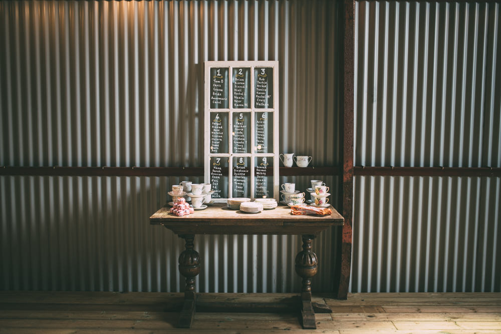 Window Frame Table Plan Seating Chart Dalduff Farm Wedding Northern Aye Photography