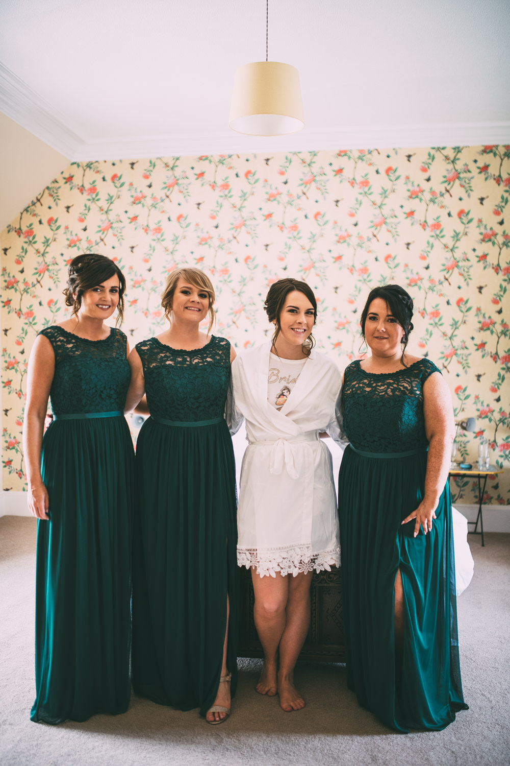 Bridesmaids Bridesmaid Dress Dresses Emerald Green Dalduff Farm Wedding Northern Aye Photography