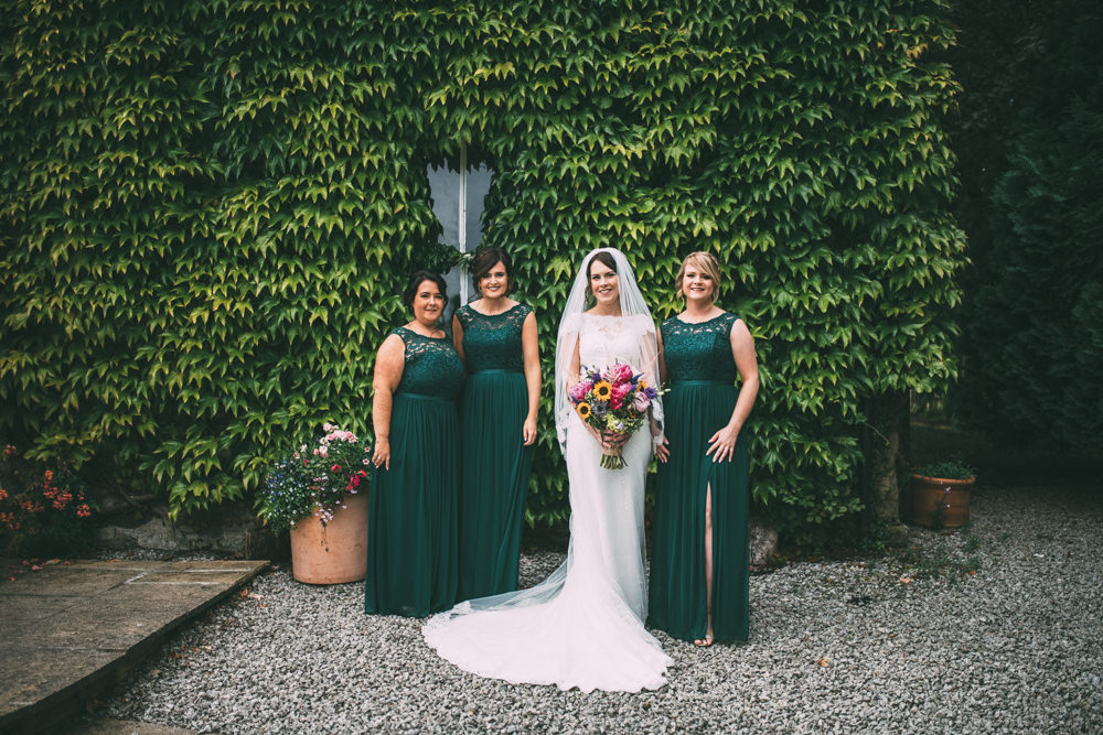 Bridesmaids Bridesmaid Dress Dresses Emerald Green Dalduff Farm Wedding Northern Aye Photography