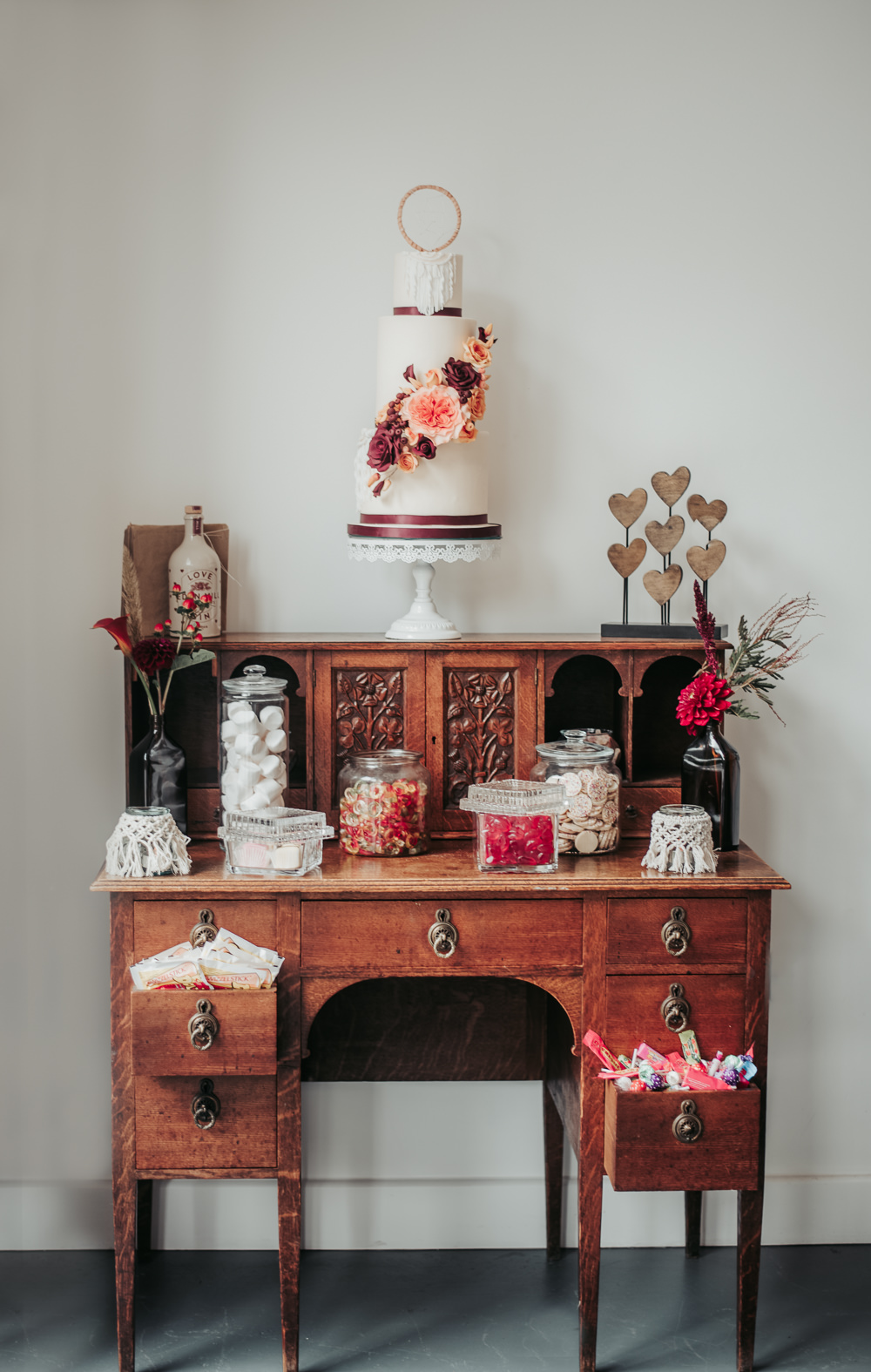 Cake Table Sweets Sweetie Furniture Dresser Eco Friendly Wedding Inspiration Sarah Jayne Photography