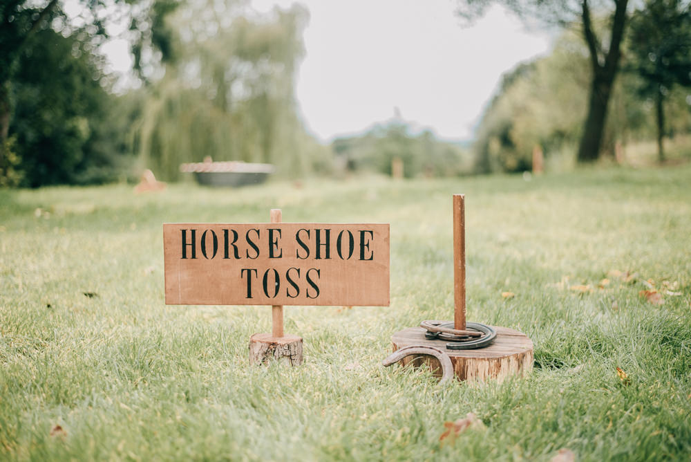 Fete Game Horse Shoe Toss Eco Friendly Wedding Inspiration Sarah Jayne Photography