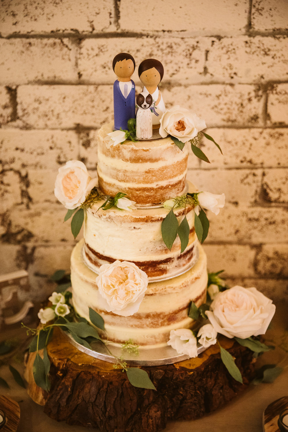 Semi Naked Cake Flowers Topper Eden Barn Wedding Margarita Hope Photography