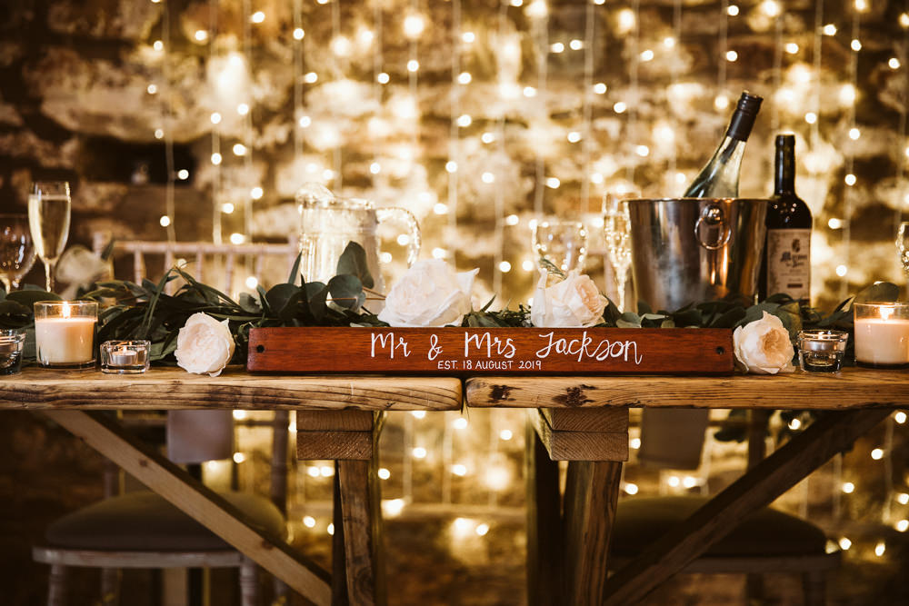 Top Table Sign Signs Signage Eden Barn Wedding Margarita Hope Photography