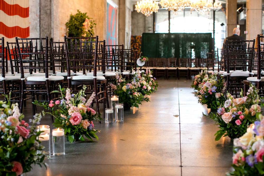 Ceremony Aisle Flowers Candles Floral Minneapolis Wedding Jeannine Marie Photography