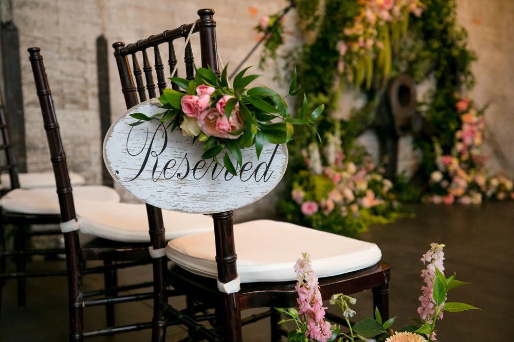 Reserved Seat Sign Ceremony Floral Minneapolis Wedding Jeannine Marie Photography