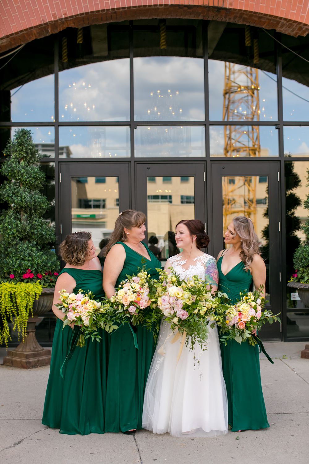 Bridesmaids Bridesmaid Dress Dresses Green Floral Minneapolis Wedding Jeannine Marie Photography